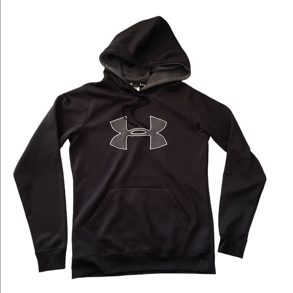 Under Armour Loose Black Women's / Junior Fleece Printed -Logo Hoodie Sz S/P